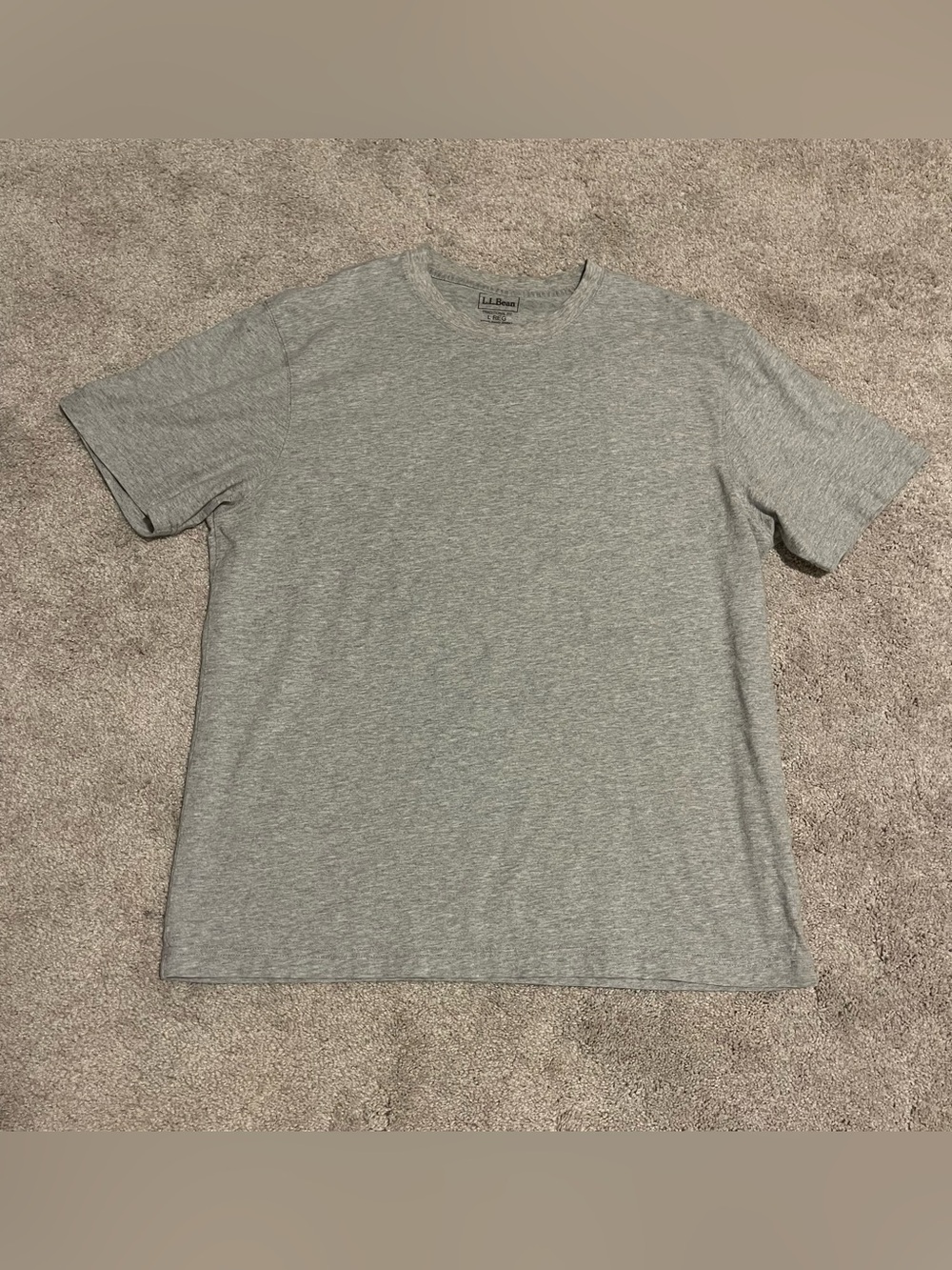 L.L. Bean Men’s Short-Sleeve Crew Tee - Light Heather Gray